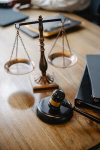 gavel and balance scales