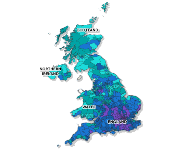 United Kingdom microbusiness map