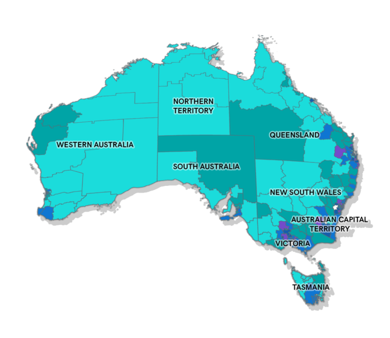 Australia microbusiness map
