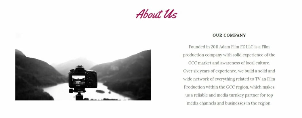 Adam film production house website