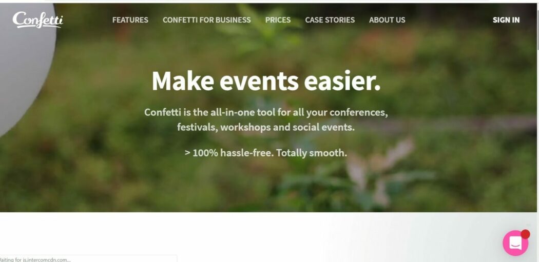 confetti events website