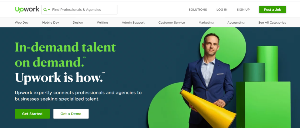 upwork website homepage