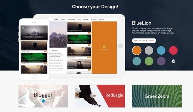 website to app design templates