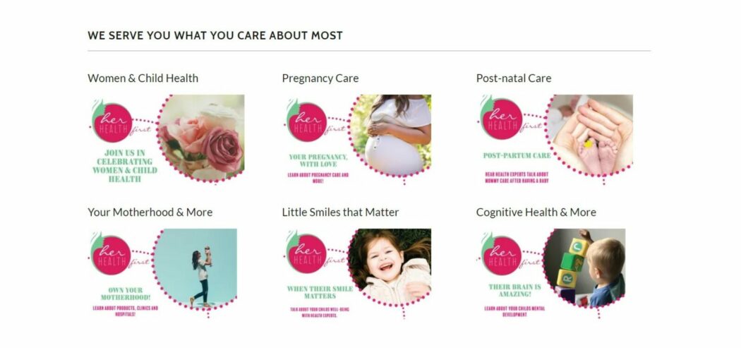 women’s health website about us section