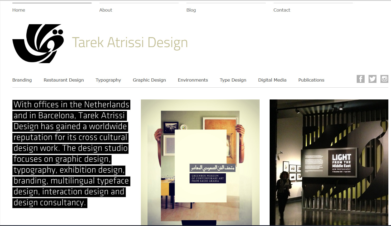 Screenshot of Tarek Atrissi's website example