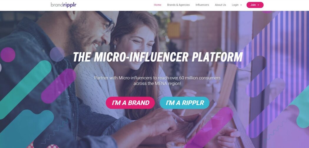 influencer marketing brandripplr homepage