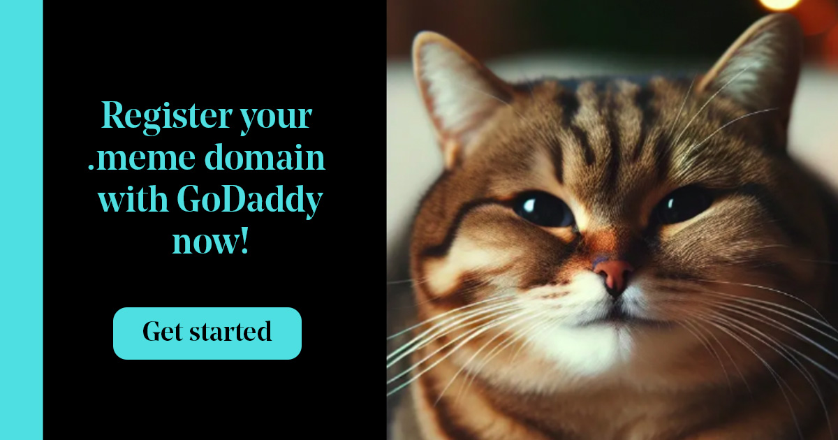 .meme domain with GoDaddy