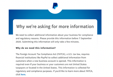 paypal additional info set up payment