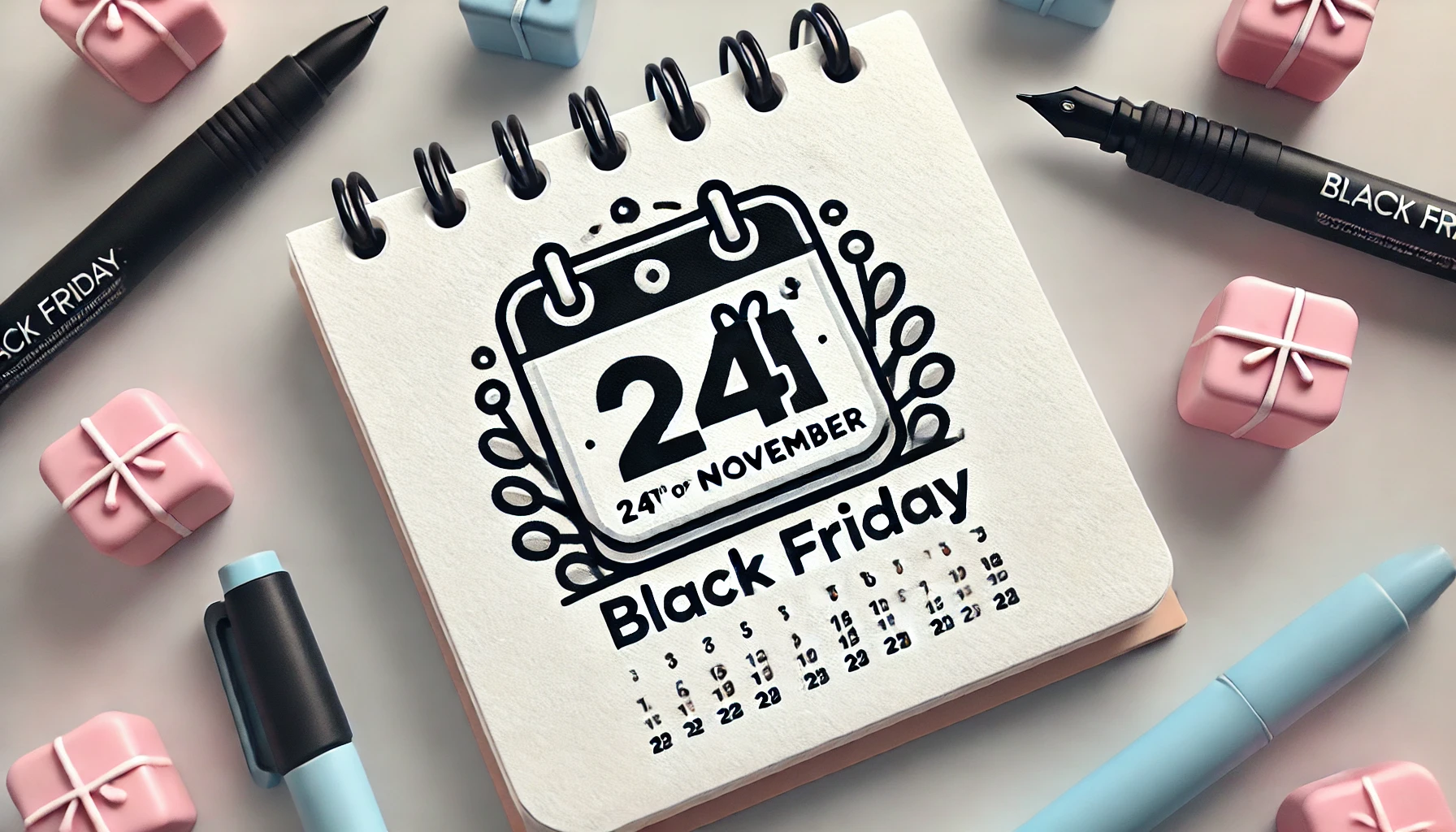 24th of November on a calendar representing black friday sales