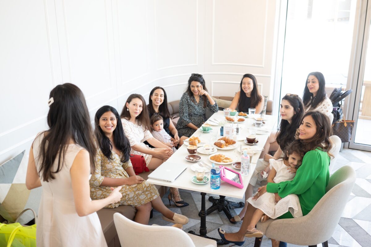 working moms entrepreneurs gathering networking