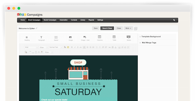 zoho campaigns retail industry email marketing