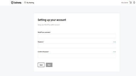 إنشاء حساب استضافة WordPress GoDaddy