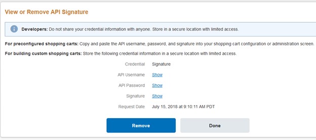 إعداد API للدفع الآمن على باي بال