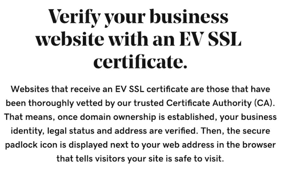 GoDaddy EV SSL Certificate