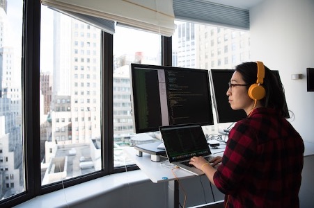 Malaysian Woman Writing Code For App Development