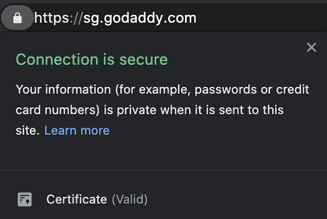 SSL Lock with Certificate showing secure connection