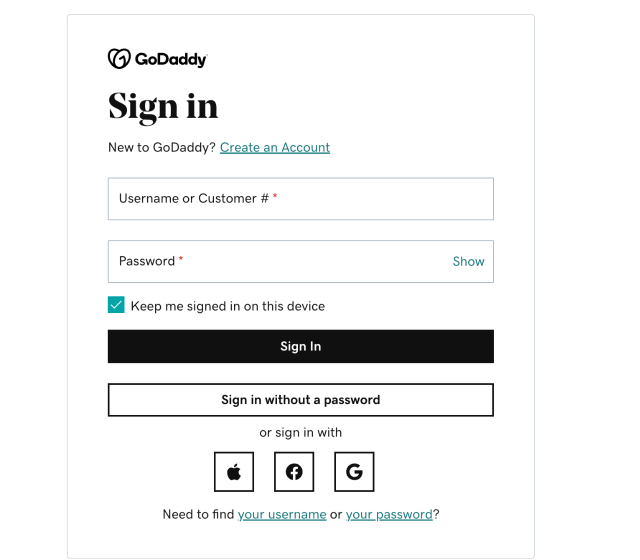 Register for your subdomain with GoDaddy