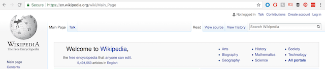 Screenshot Of Wikipedia.org