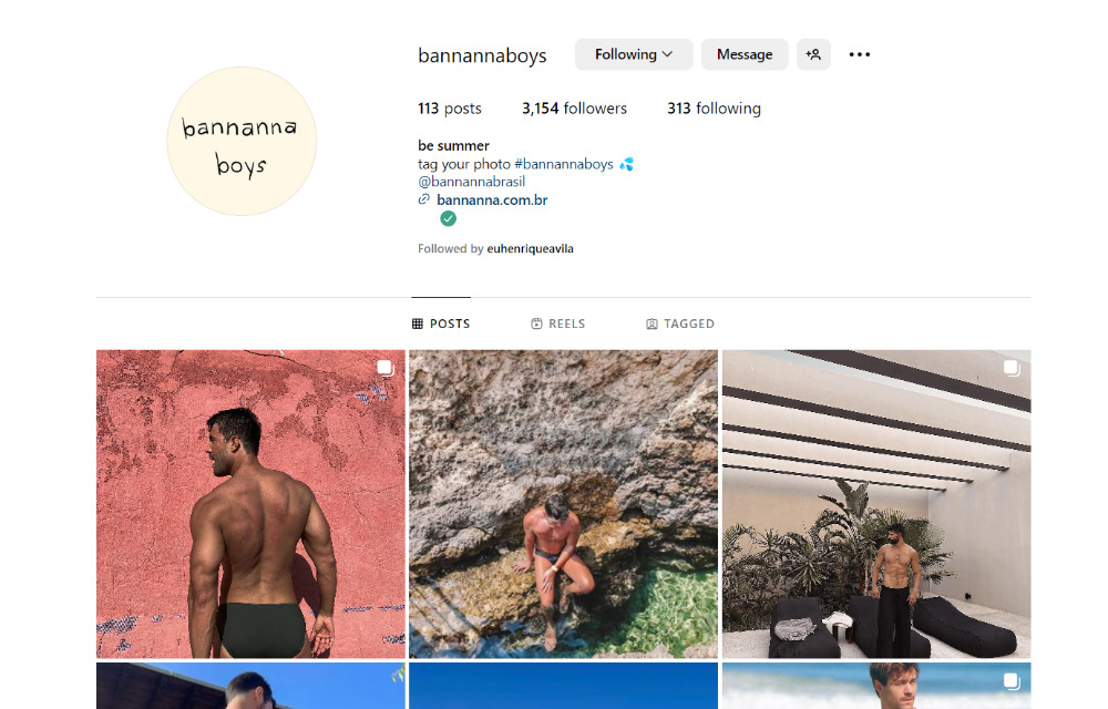 BRAZILIAN BEACH WEAR BRAND HAS A DEDICATED INSTAGRAM ACCOUNT FOR UGC