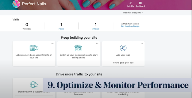 Website Builder Monitor Performance