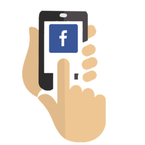 Facebook Advertising Hands Holding Smartphone