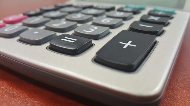 Cash Flow Statement Closeup of Calculator