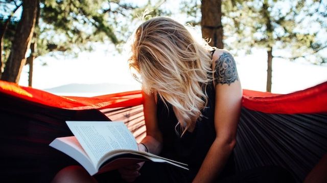 Fresh Start Woman Reading Outdoors