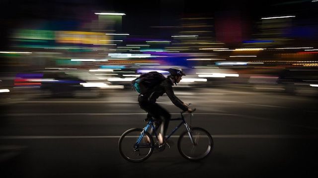 Gig Economy Courier on Bike