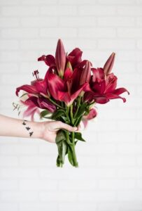 Instagram Ads Person Holding Stargazer Lilies