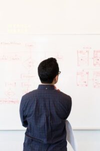 Man Drawing a Diagram on a Whiteboard