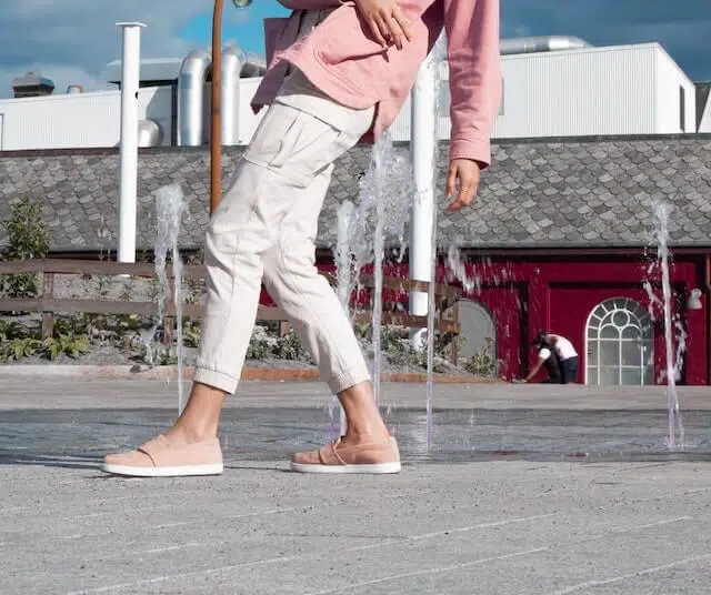 Woman modeling a pair of cargo pants