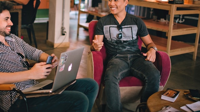 How to Get a Job Two Men Talking in a Coffee Shop