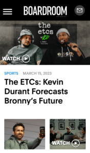 Kevin Durant dishes on Boardroom TV