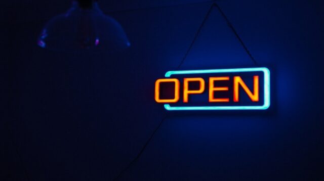 Marketing Plan Neon Open Sign