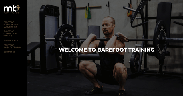 MB Barefoot Training Marcus Bradbery