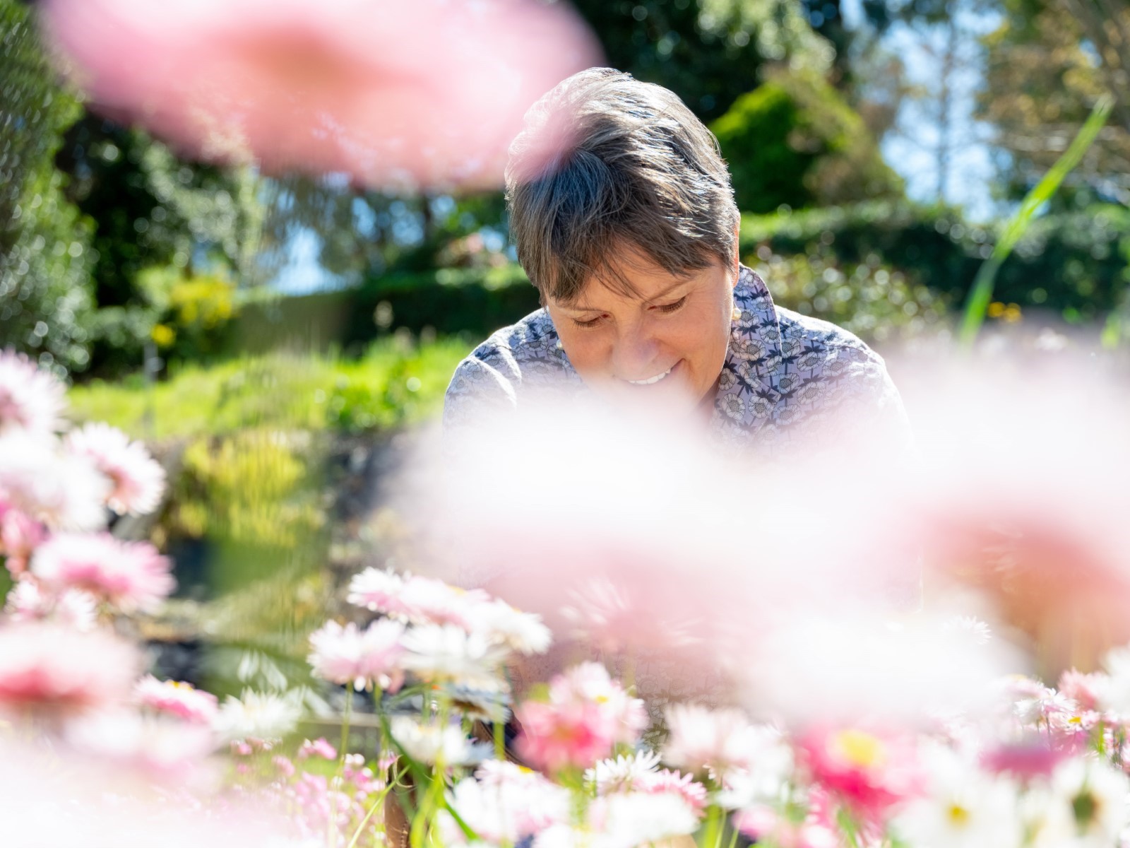 Joanne Diver owner of Backyard Garden Enthusiast in the garden