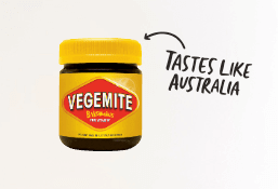 Vegemite tastes like Australia slogan