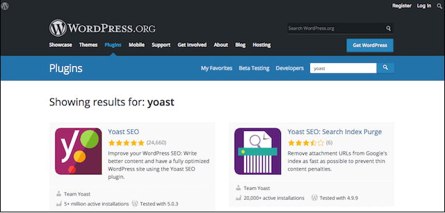 Website Design WordPress Yoast Plug-in Page