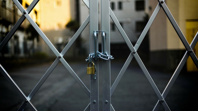 Website Security Locked Gate