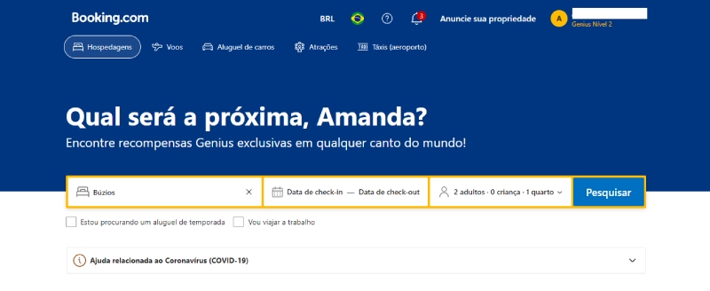 Elementos de um site