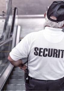 Business Continuity Plan Security Guard on Escalator