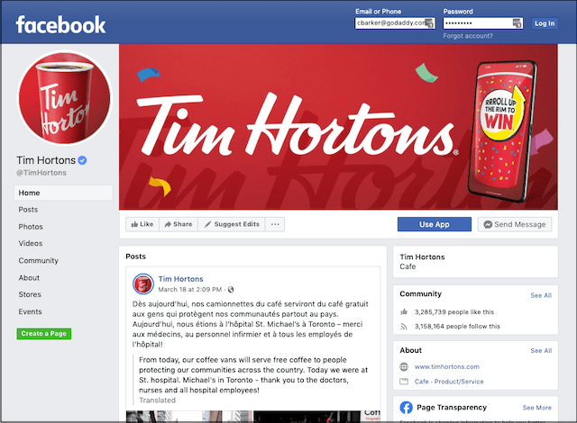 Customer Contact Tim Hortons