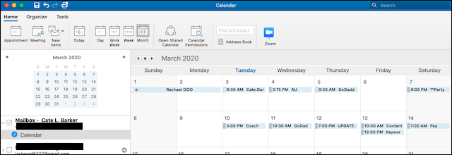 Remote Work Microsoft Office Calendar