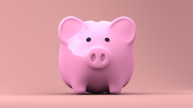 Retirement Planning Pink Piggy Bank