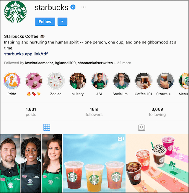 What is Social Media Marketing Starbucks Instagram