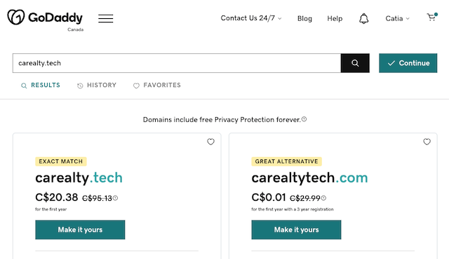 carealty.tech domain search