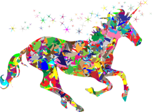 Colorful unicorn illustration