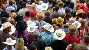 Crowd viewed from above