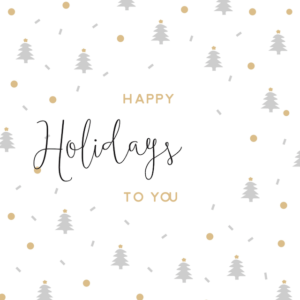 Happy holidays restaurant marketing card