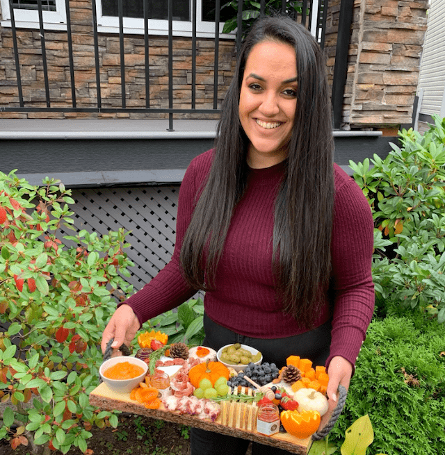 Sadaf Rahimi with charcuterie board